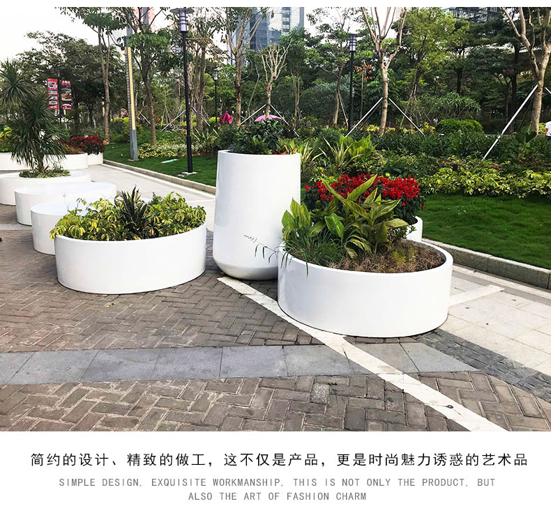 戶外圓形大型玻璃鋼花盆 戶外圓形大型玻璃鋼花盆