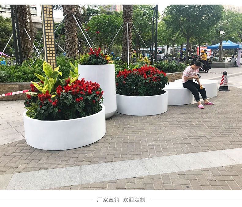 戶外圓形大型玻璃鋼花盆 戶外圓形大型玻璃鋼花盆