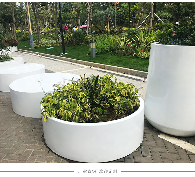 戶外圓形大型玻璃鋼花盆 戶外圓形大型玻璃鋼花盆