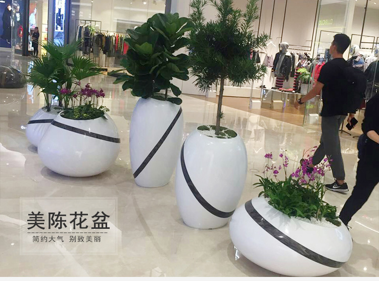 玻璃鋼商場(chǎng)美陳花盆組合 玻璃鋼商場(chǎng)美陳花盆組合