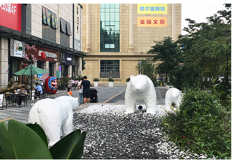 北極熊切面玻璃鋼雕塑戶外景觀廣場公園雕塑 北極熊切面玻璃鋼雕塑戶外景觀廣場公園雕塑