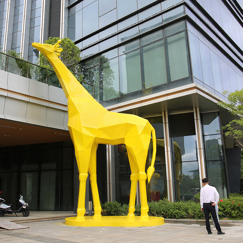玻璃鋼長頸鹿雕塑大型景觀動物擺件美陳小品 玻璃鋼長頸鹿雕塑大型景觀動物擺件美陳小品