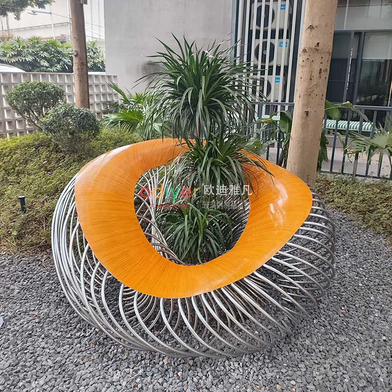 不銹鋼鏤空花盆座椅創(chuàng)意藝術(shù)景觀花壇坐凳 不銹鋼鏤空花盆座椅創(chuàng)意藝術(shù)景觀花壇坐凳